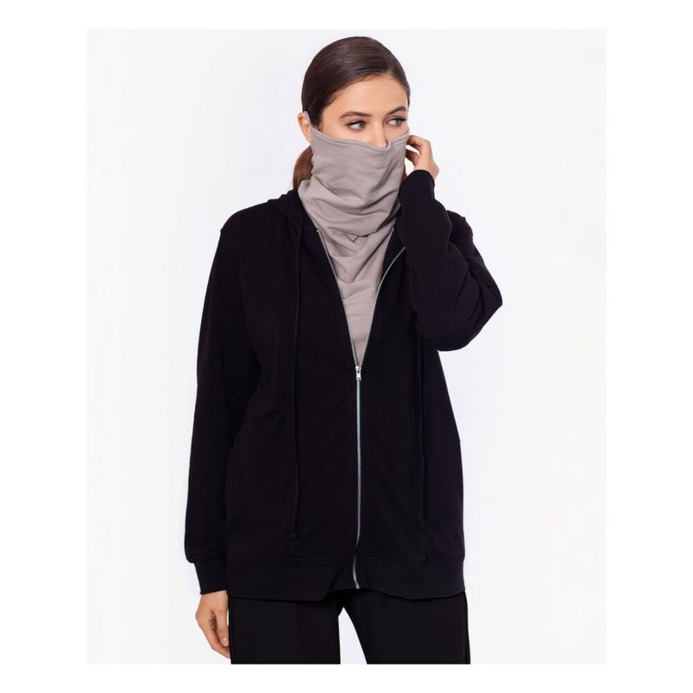 BAM BY BETSY & ADAM Womens Black With Removable Mask Hoodie Sweater XS
